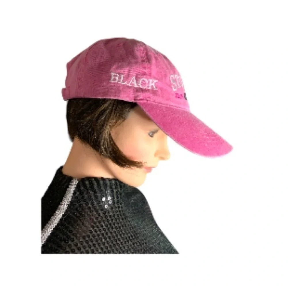 Sturgis Black Hills motorcycle rally pink baseball cap vintage